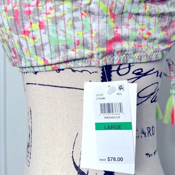 NWT! BECCA Multi Call Of The Wild Bikini Top Size Large - Picture 4 of 7